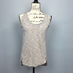 MADEWELL Anthem Striped High Low Scoop Neck Tank Top Women’s Size XS Notched Hem